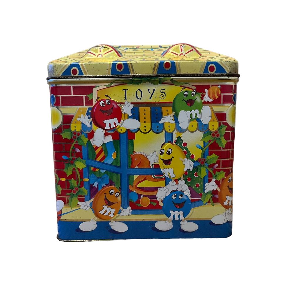 M&M’s  Tin Holiday Christmas Village Series 1996 Canister #3 Limited. 5"x5"